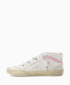 Golden Goose Sneaker Mid Star Leather Upper And Wave Wit*Dames Sneakers