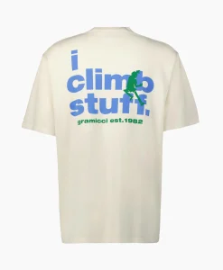 Gramicci T-Shirt Korte Mouw Climb Stuff Beige*Heren T-Shirts