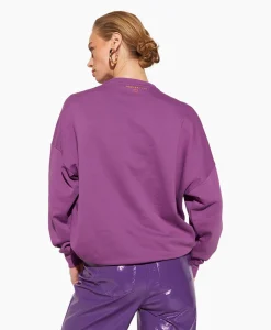 Harper & Yve Harper & Yve Pullover Logo-Sw Paars*Dames Truien