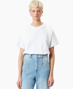 Isabel Marant T-Shirt Korte Mouw Zelitos-Ga Wit*Dames T-Shirts & Tops