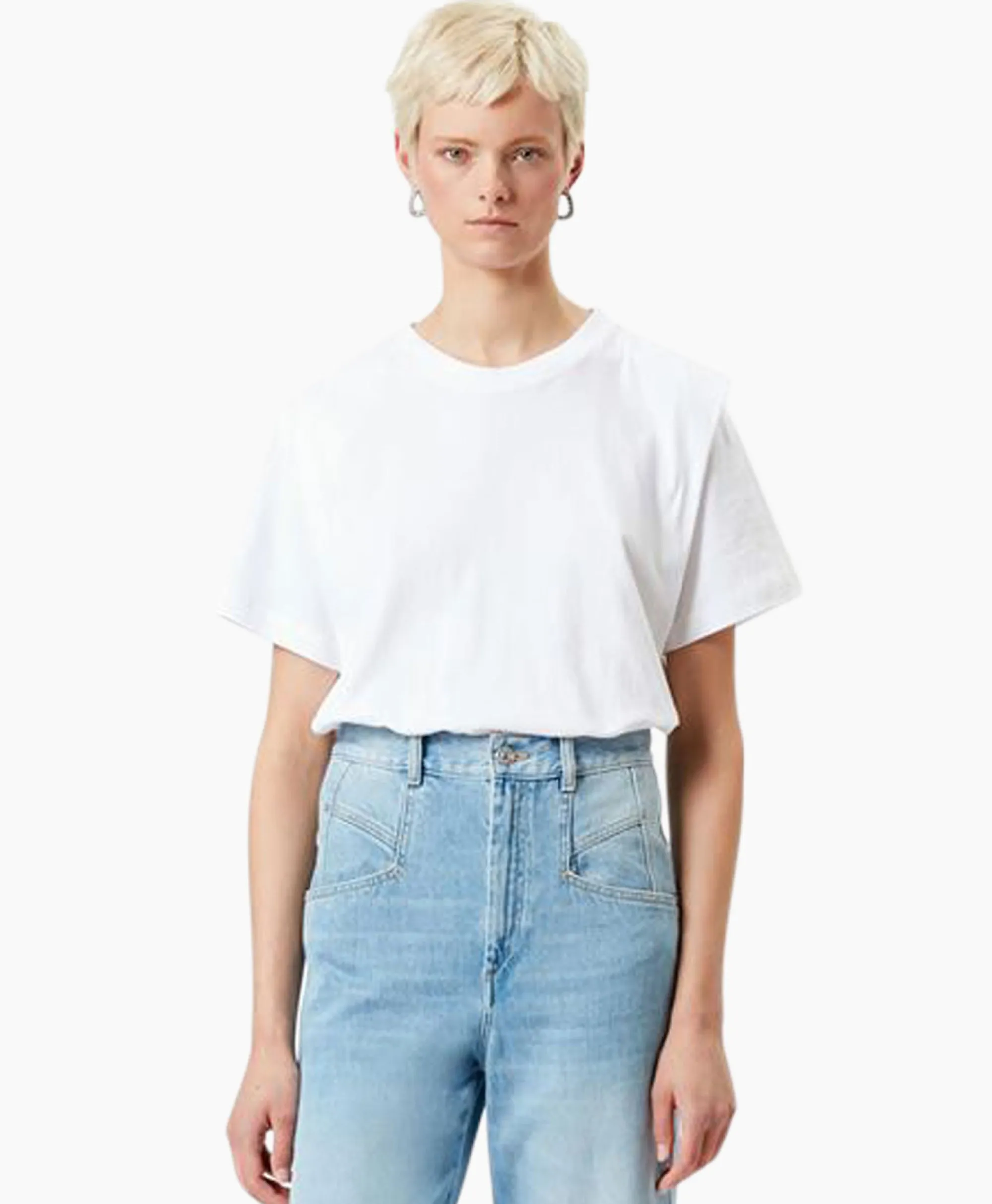 Isabel Marant T-Shirt Korte Mouw Zelitos-Ga Wit*Dames T-Shirts & Tops