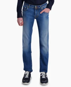 Jacob Cohen Jeans 5 Pkt Slim Fit Nick Ltd Midden Blauw*Heren Broeken