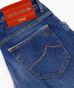 Jacob Cohen Jeans 5 Pkt Slim Fit Nick Ltd Midden Blauw*Heren Broeken