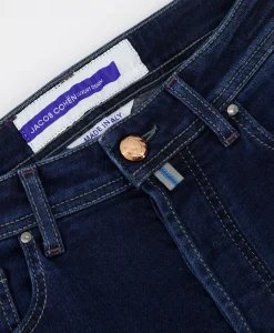 Jacob Cohen Jeans 5-Pocket Nick Slim Donker Blauw*Heren Broeken