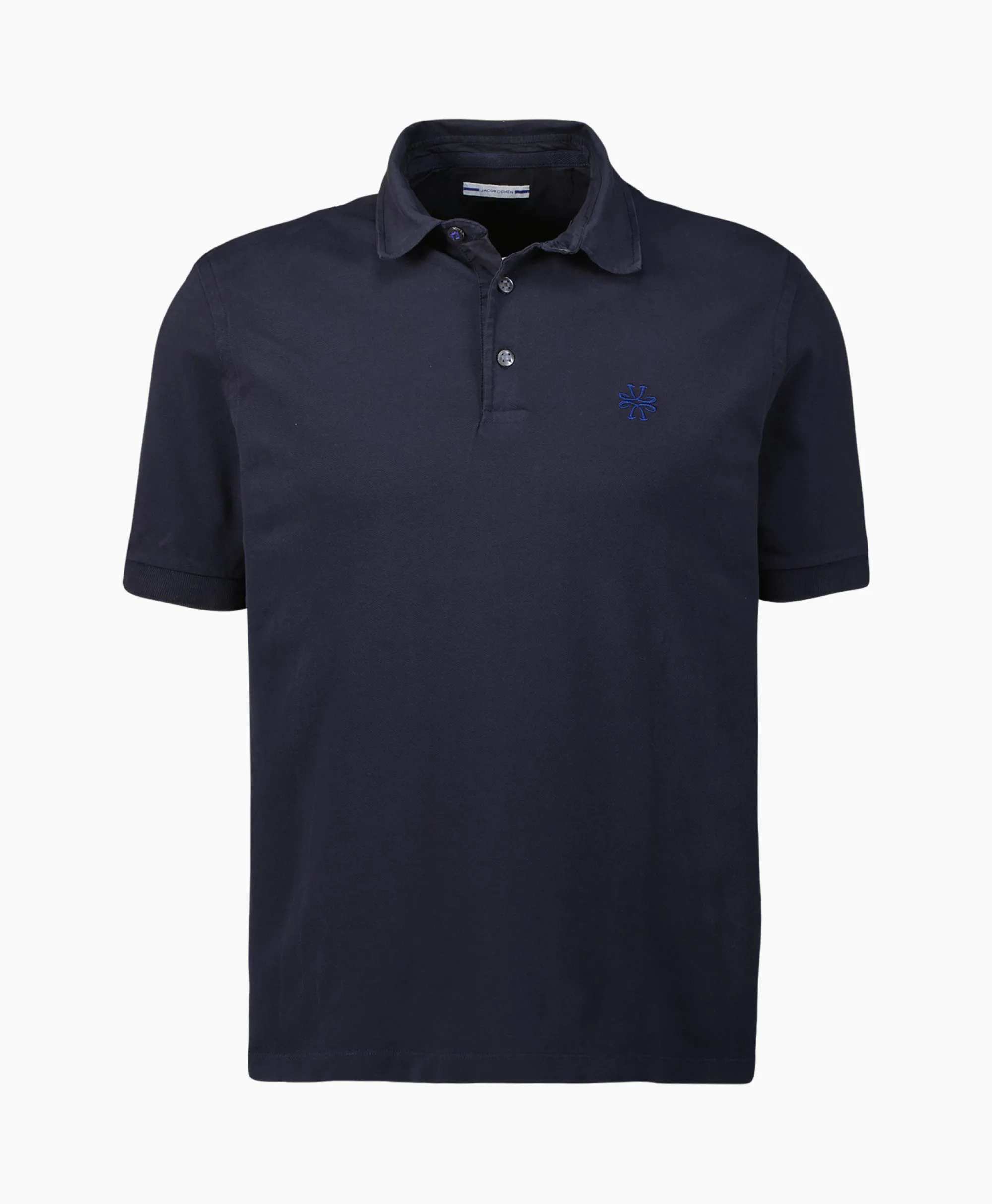 Jacob Cohen Polo M/C Dettagli Con Popeline Donker Blauw*Heren Polo's