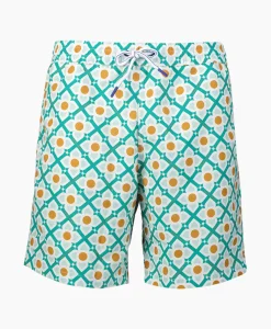 Jacob Cohen Zwembroek Maiolica Print Groen*Heren Zwembroeken