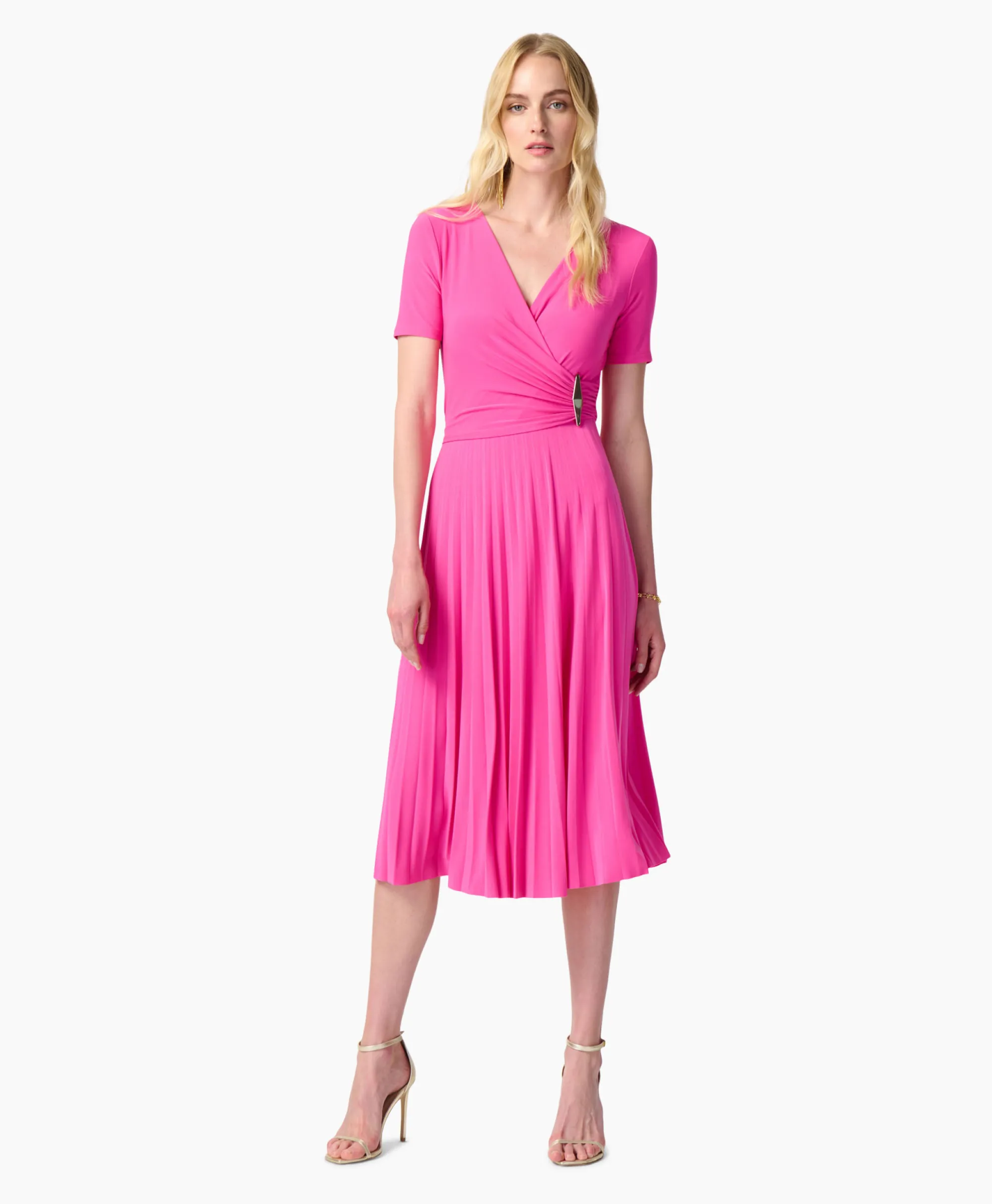 Joseph Ribkoff Maxi Jurk Korte Mouw Rose*Dames Jurken