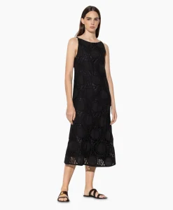 Luisa Cerano Midi Jurk 798490/3619-0 Zwart Dessin*Dames Jurken