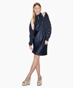 Luisa Cerano Mini Jurk 798476/3596-0 Donker Blauw*Dames Jurken