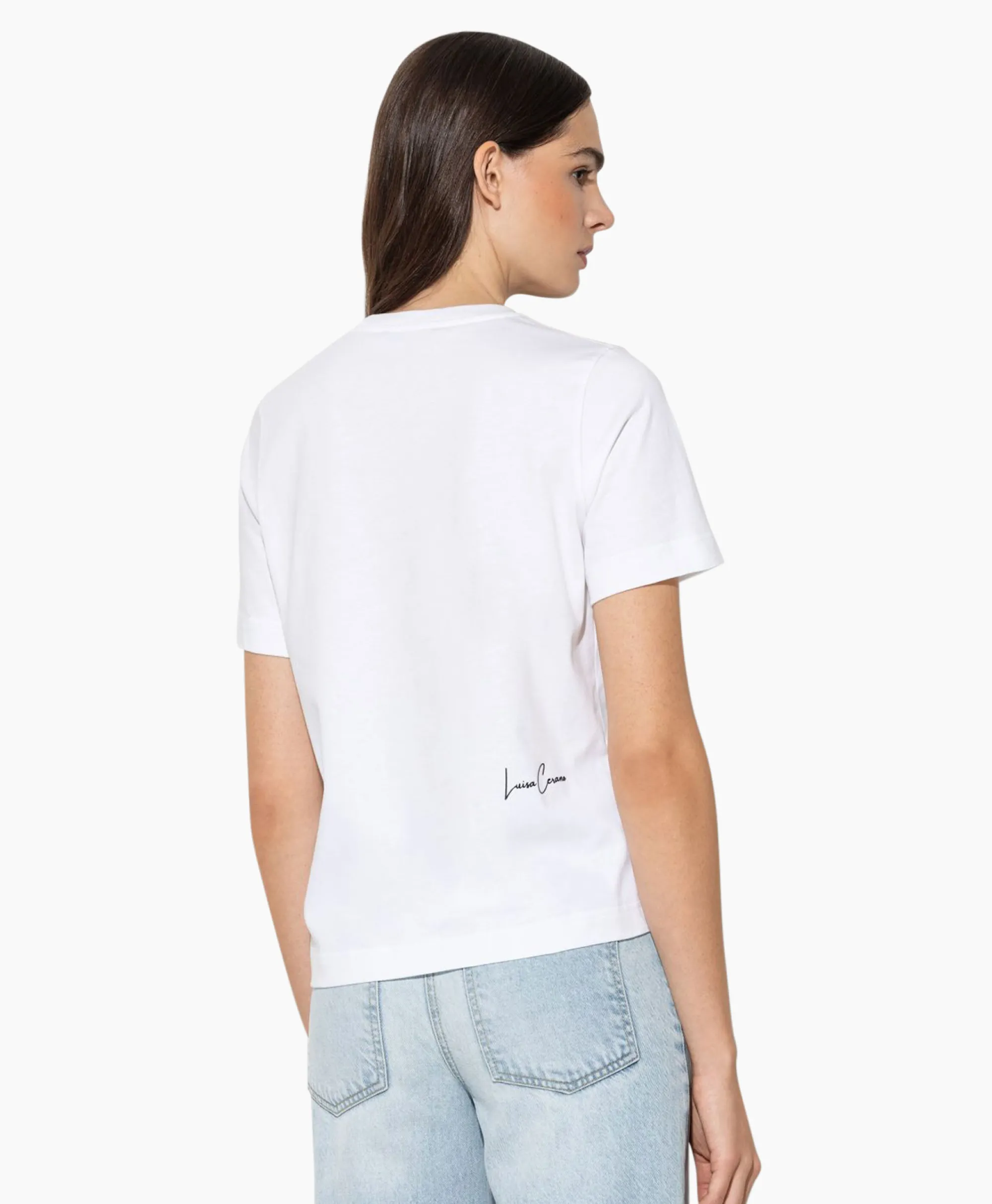 Luisa Cerano T-Shirt 398157/7799-0 Wit*Dames T-Shirts & Tops