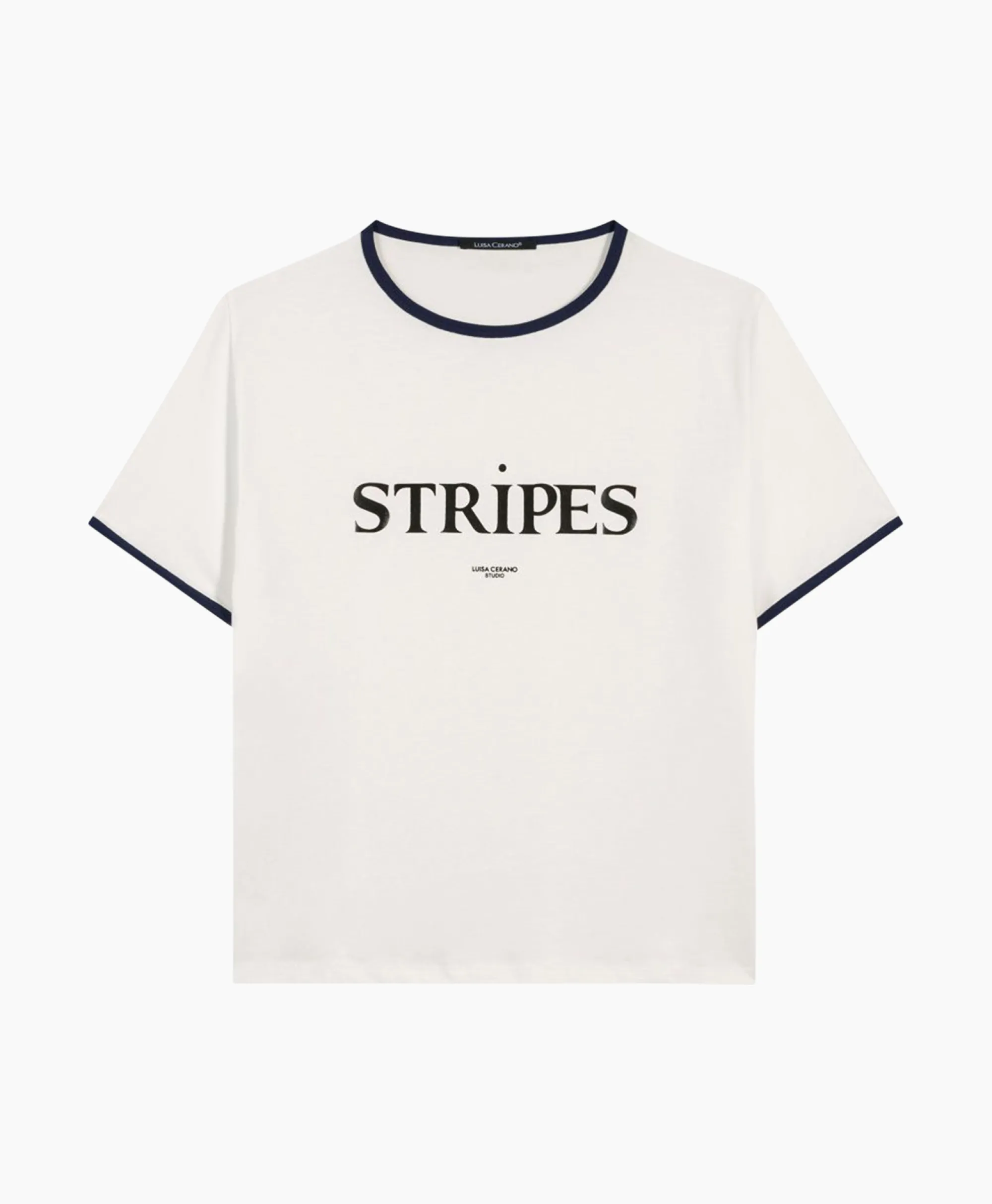 Luisa Cerano T-Shirt Korte Mouw 398144/7799-0 Off White*Dames T-Shirts & Tops