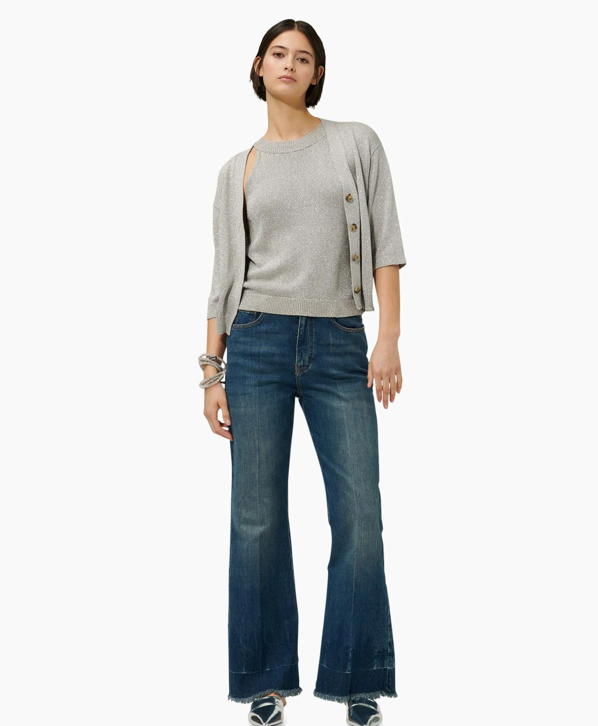 Luisa Cerano Vest 488310/5157-0 Licht Grijs*Dames Vesten