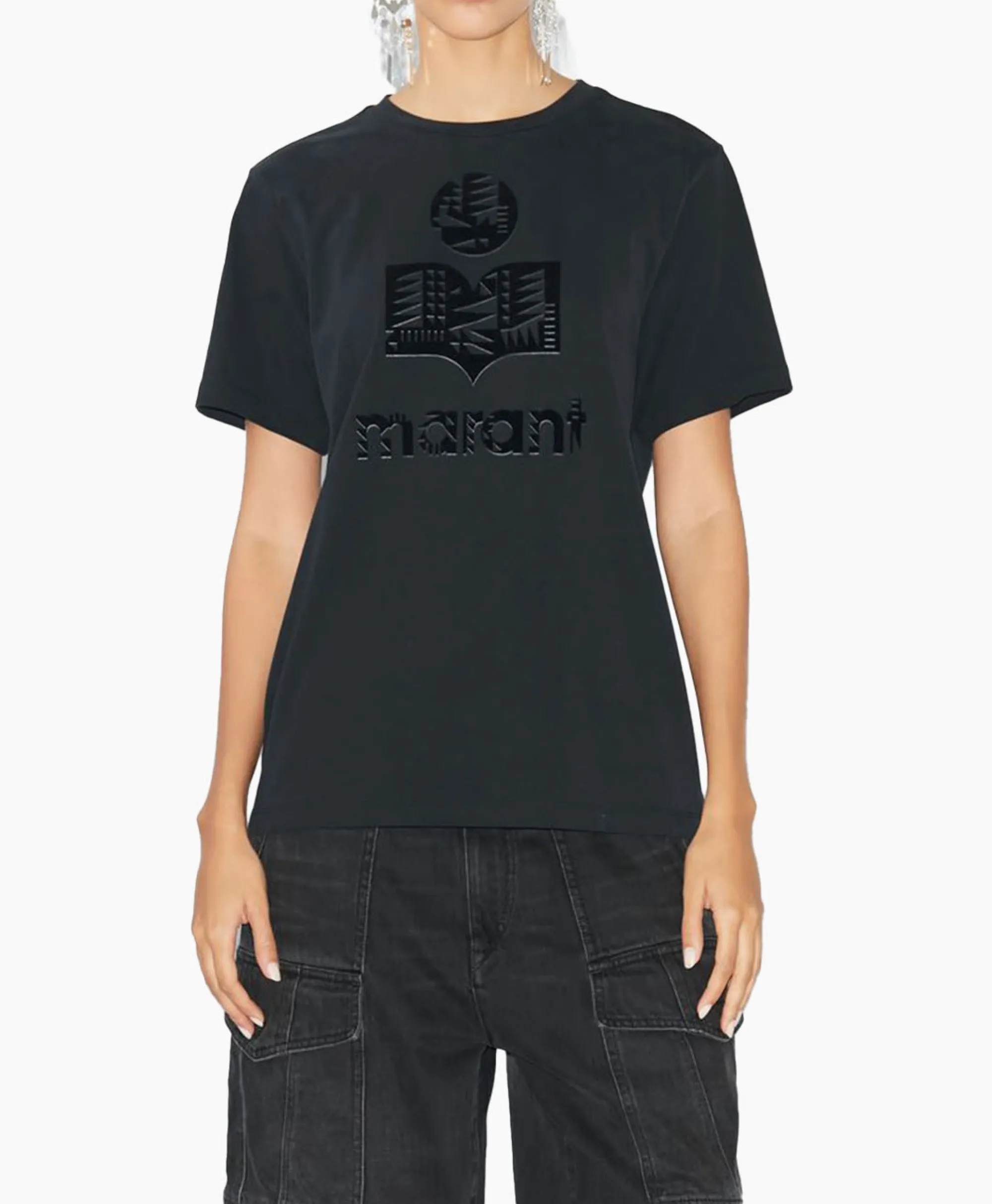 Marant Étoile Marant Etoile T-Shirt Korte Mouw Zewel-Ga Zwart*Dames T-Shirts & Tops