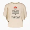 Marant Étoile Marant Etoile T-Shirt Korte Mouw Kyanza-Gc Ecru*Dames T-Shirts & Tops