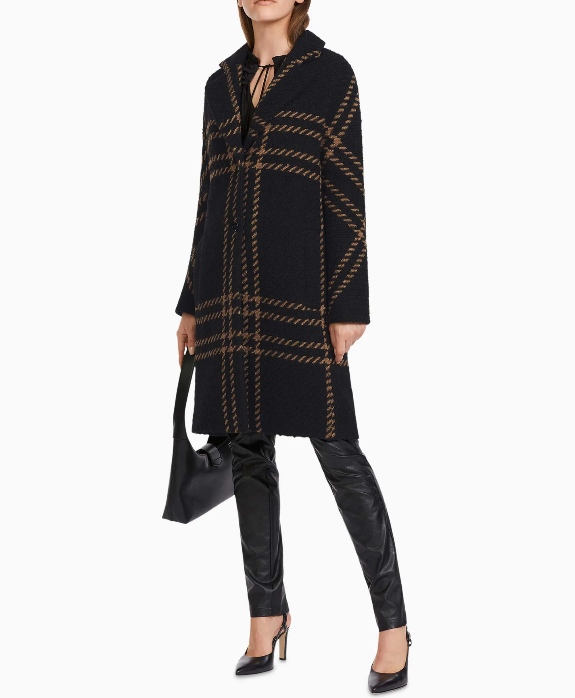 Marccain Additions Coat Va 11.04 W11 Zwart*Dames Jassen