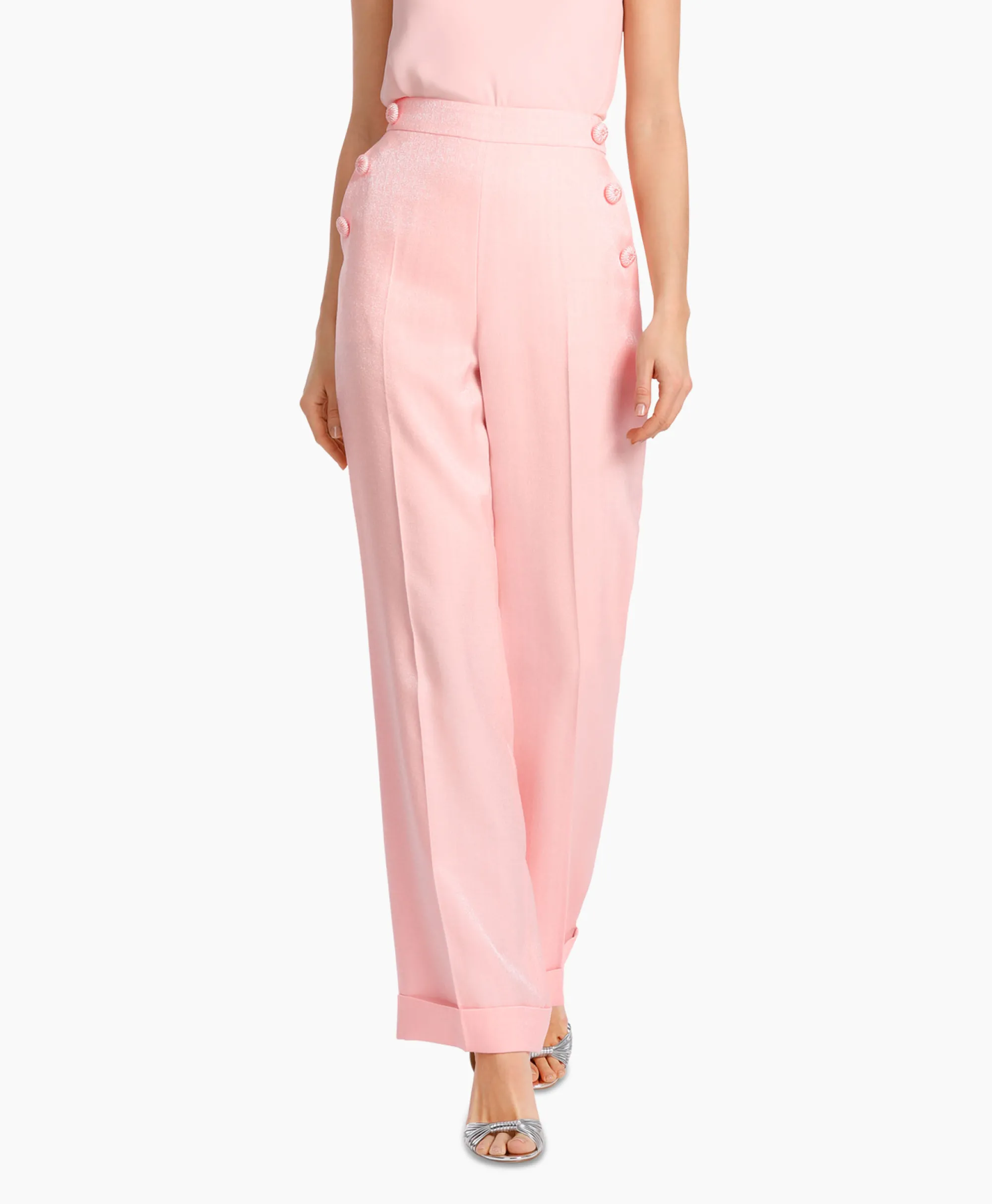 Marccain Collectie Broek Wc 81.46 W84 Zalm*Dames Broeken