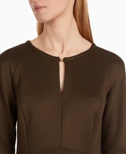 Marccain Collectie Jurk Vc 21.27 J22 Bruin*Dames Bruiloftskleding