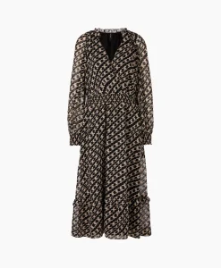 Marccain Collectie Maxi Jurk Uc 21.12 W41 Zwart*Dames Bruiloftskleding