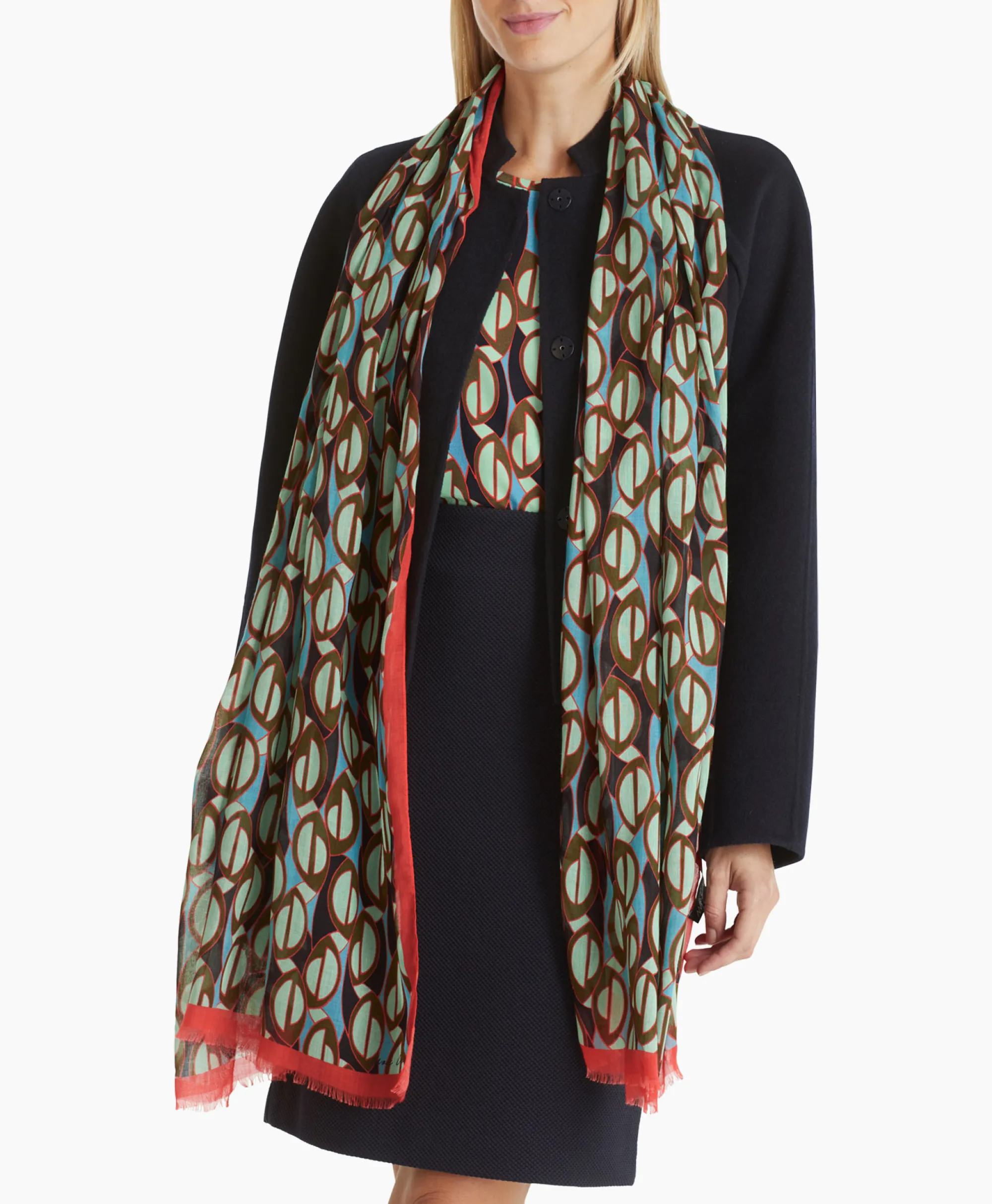Marccain Collectie Shawl Wc B4.07 Z13 Groen*Dames Sjaals