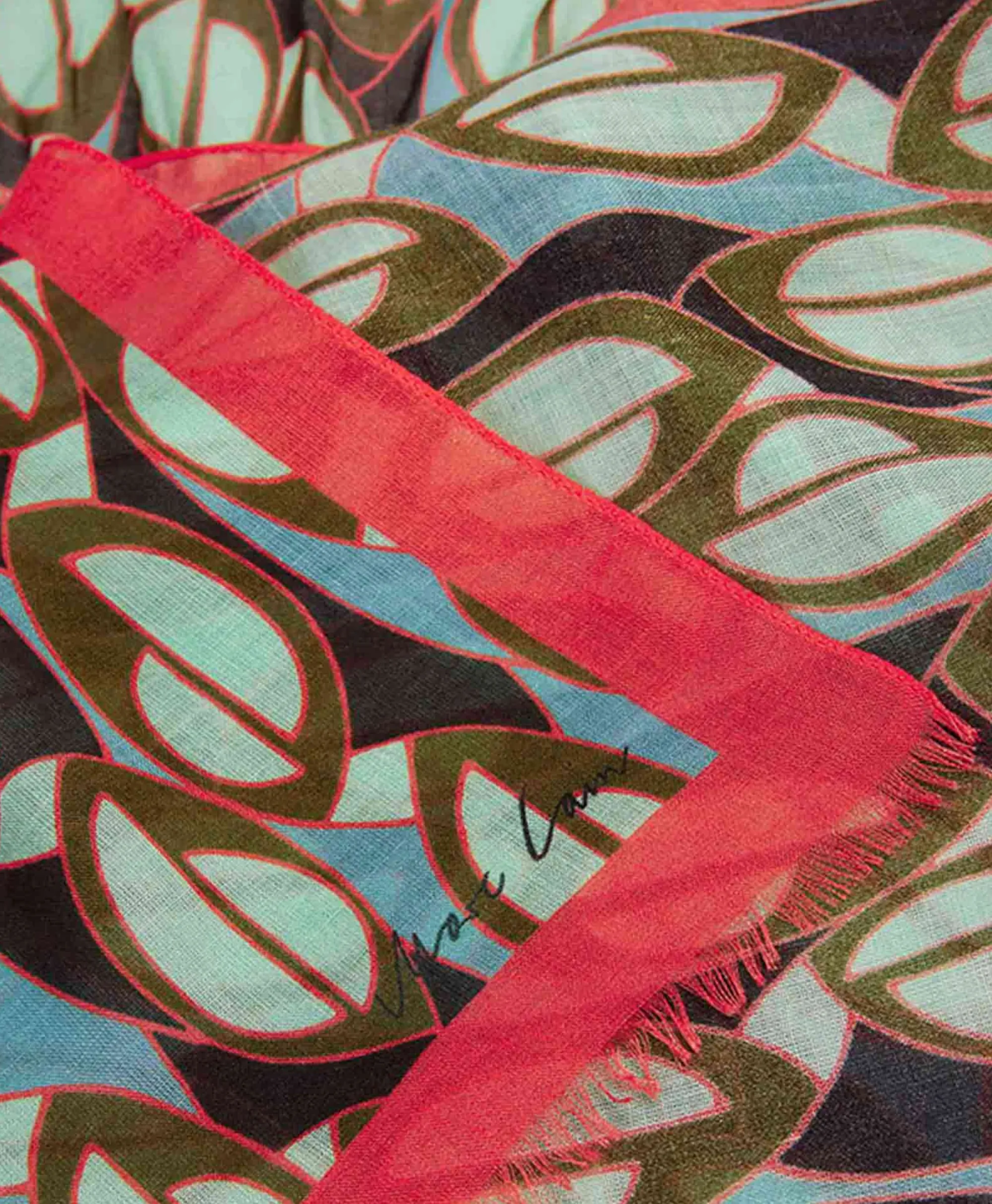 Marccain Collectie Shawl Wc B4.07 Z13 Groen*Dames Sjaals