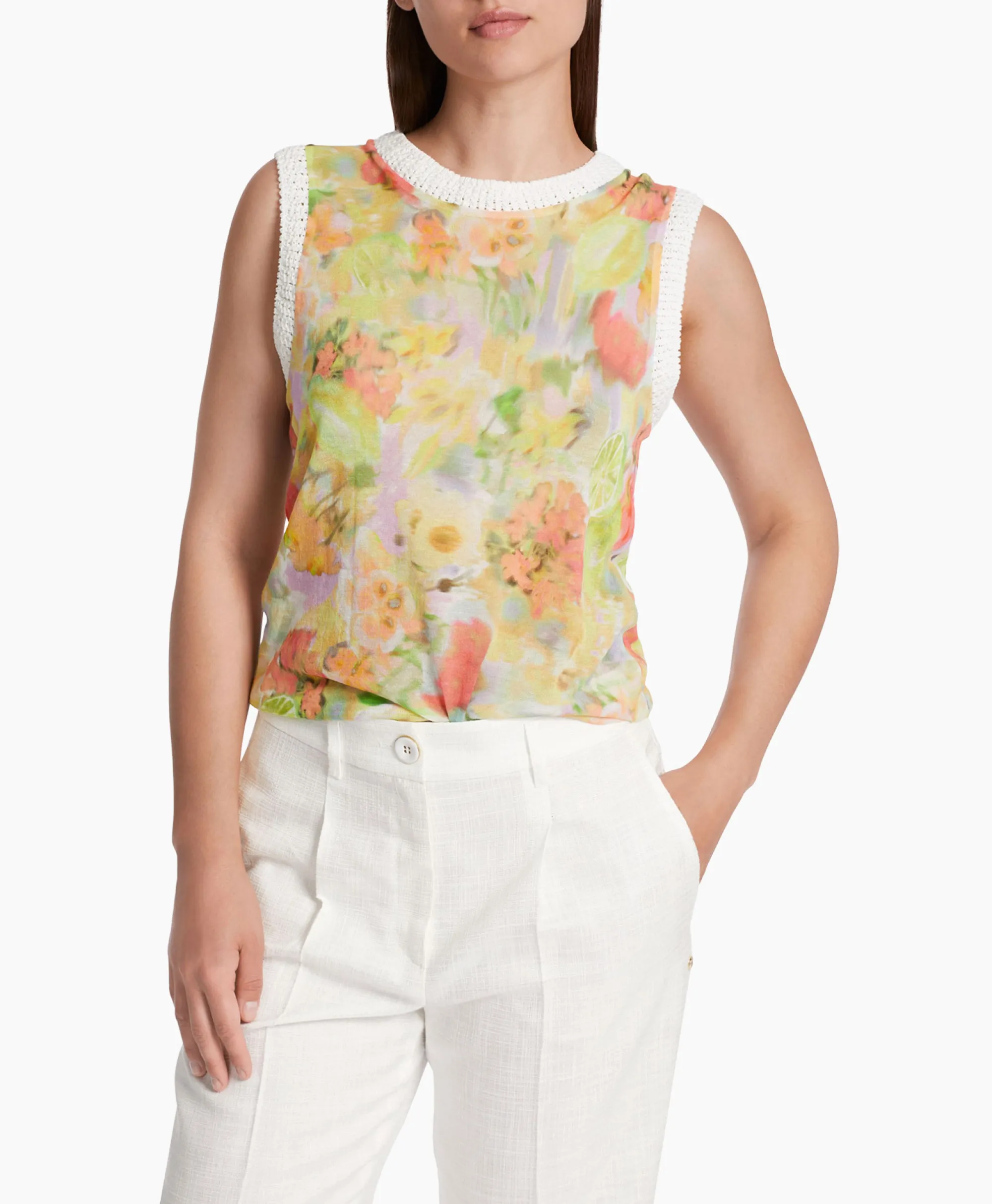 Marccain Collectie Top Wc 61.09 M34 Midden Geel*Dames T-Shirts & Tops