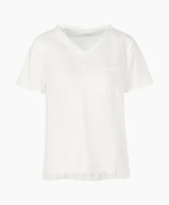 Marccain Collectie T-Shirt Wc 48.41 J79 Off White*Dames T-Shirts & Tops