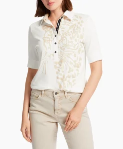 Marccain Sport Polo Ws 53.03 J48 Off White*Dames Polo's