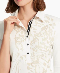 Marccain Sport Polo Ws 53.03 J48 Off White*Dames Polo's