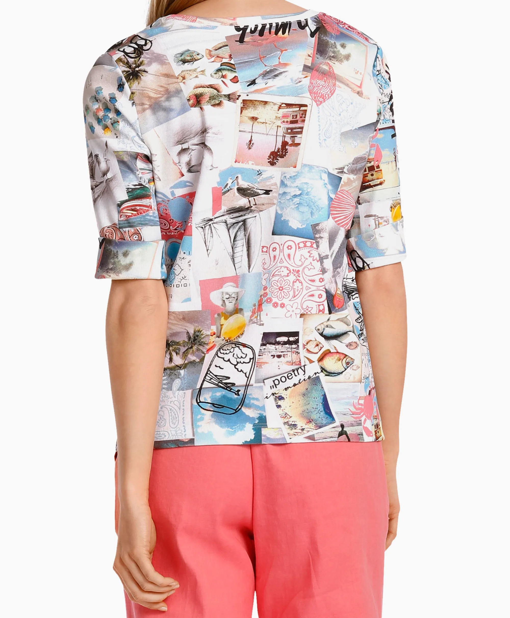 Marccain Sport T-Shirt Ws 48.39 J66 Rood*Dames T-Shirts & Tops