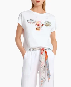 Marccain Sport T-Shirt Ws 48.58 J98 Wit*Dames T-Shirts & Tops