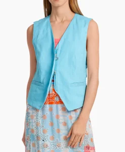 Marccain Sport Vest Ws 37.04 W03 Blauw*Dames Jassen