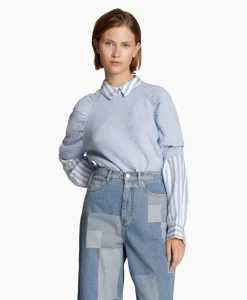 Munthe Pullover Manya Licht Blauw*Dames Truien