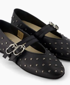 Nubikk Ballerina Gisele Grace Studs Zwart*Dames Instappers
