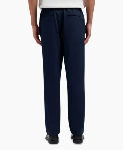 Olaf Hussein Pantalon Pintuck Donker Blauw*Heren Broeken