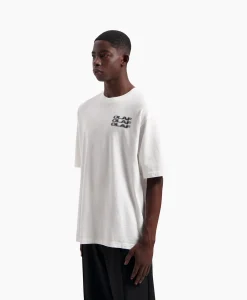 Olaf Hussein T-Shirt Blur Logo Wit*Heren T-Shirts