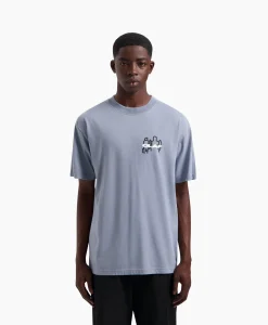 Olaf Hussein T-Shirt Transit Tee Blauw*Heren T-Shirts