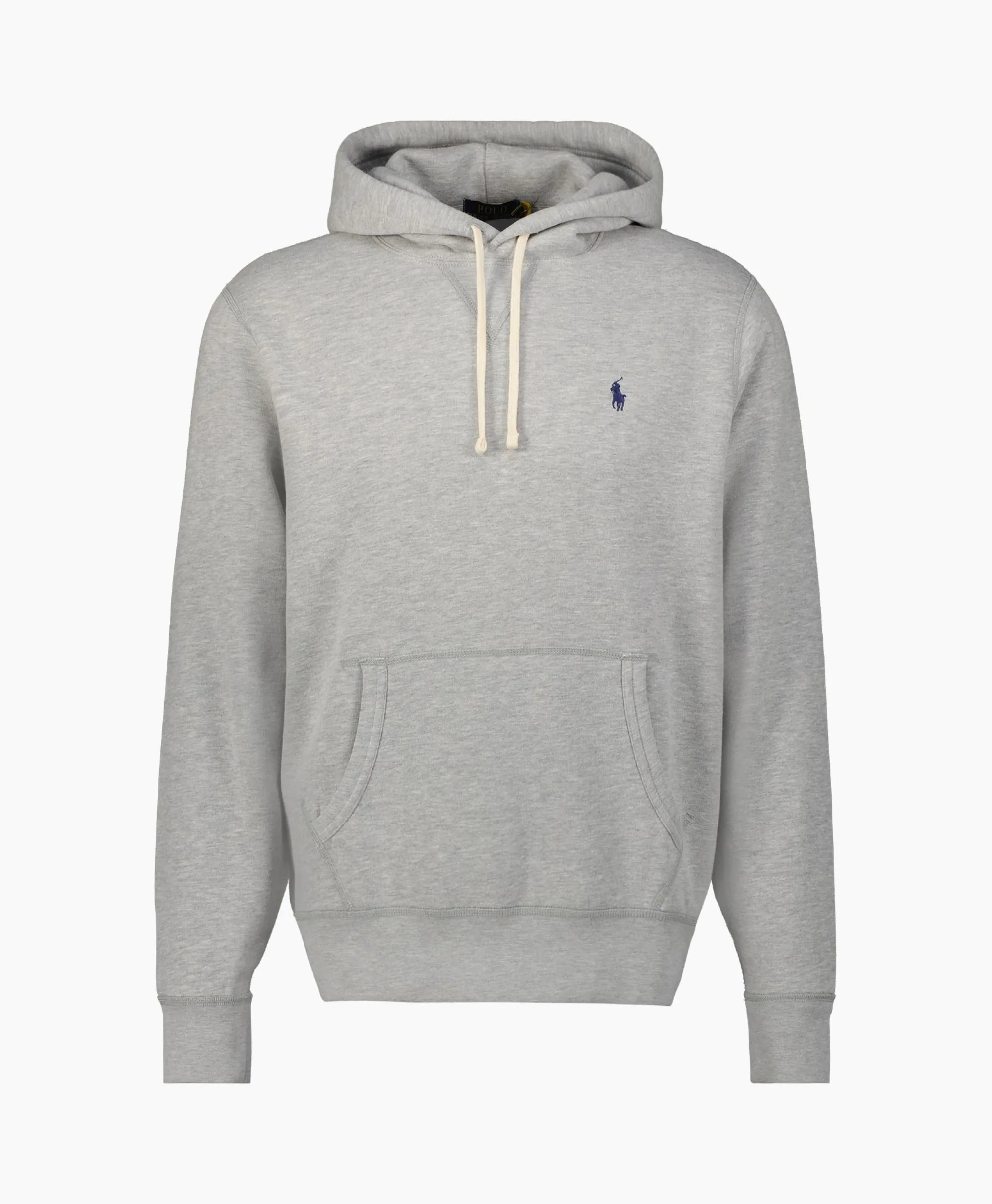 Ralph Lauren Hoodie Long Sleeve-Knit Licht Grijs*Heren Truien