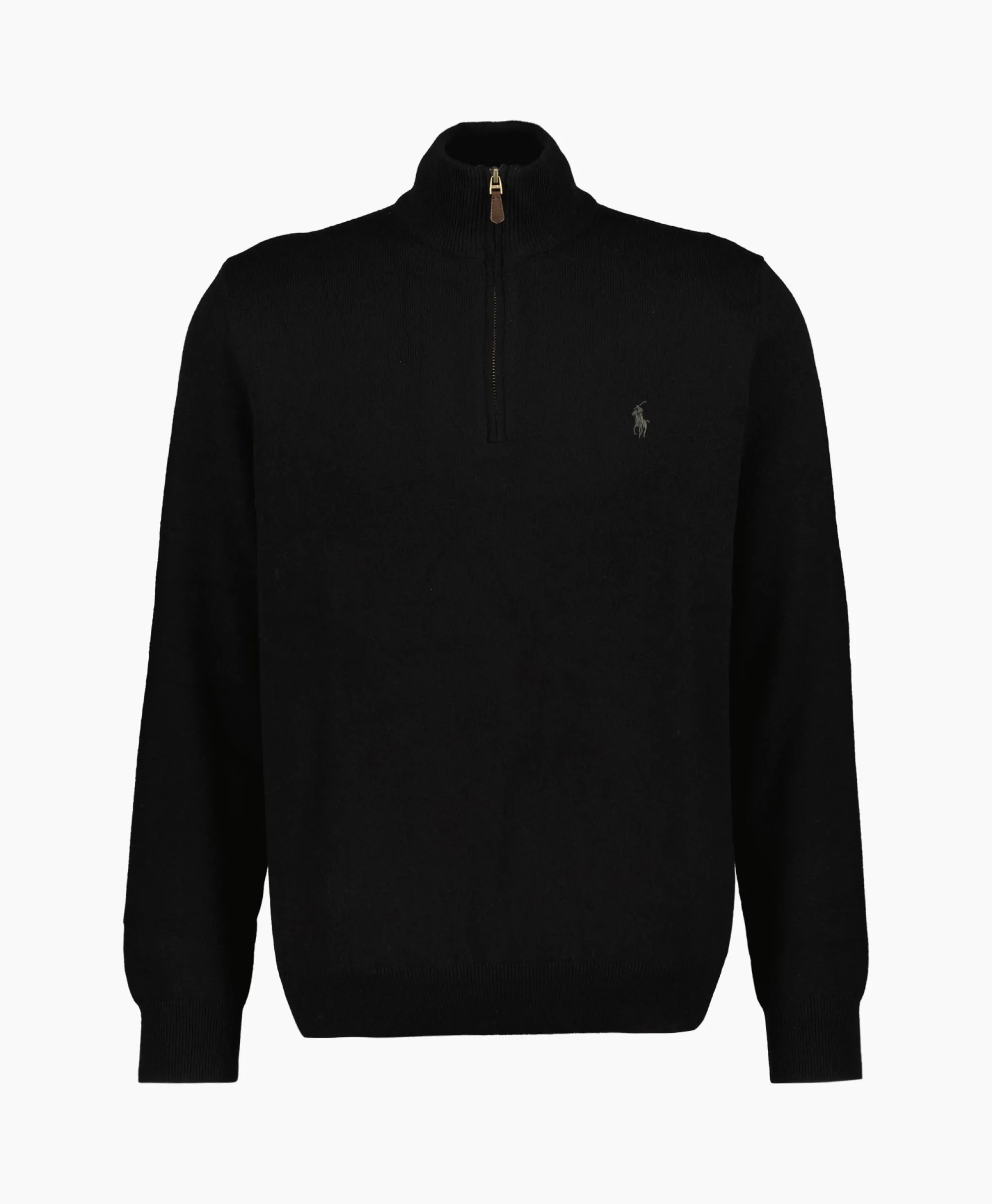 Ralph Lauren Pullover Kwart Zip Merino Zwart*Heren Truien