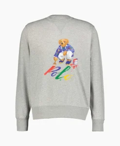 Ralph Lauren Sweater Paint Bear Grijs*Heren Truien
