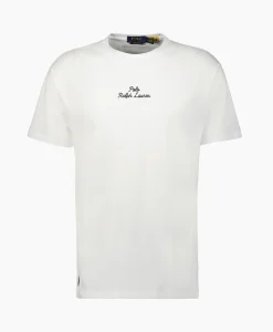 Ralph Lauren T-Shirt Korte Mouw Jersey Mid Logo Wit*Heren T-Shirts