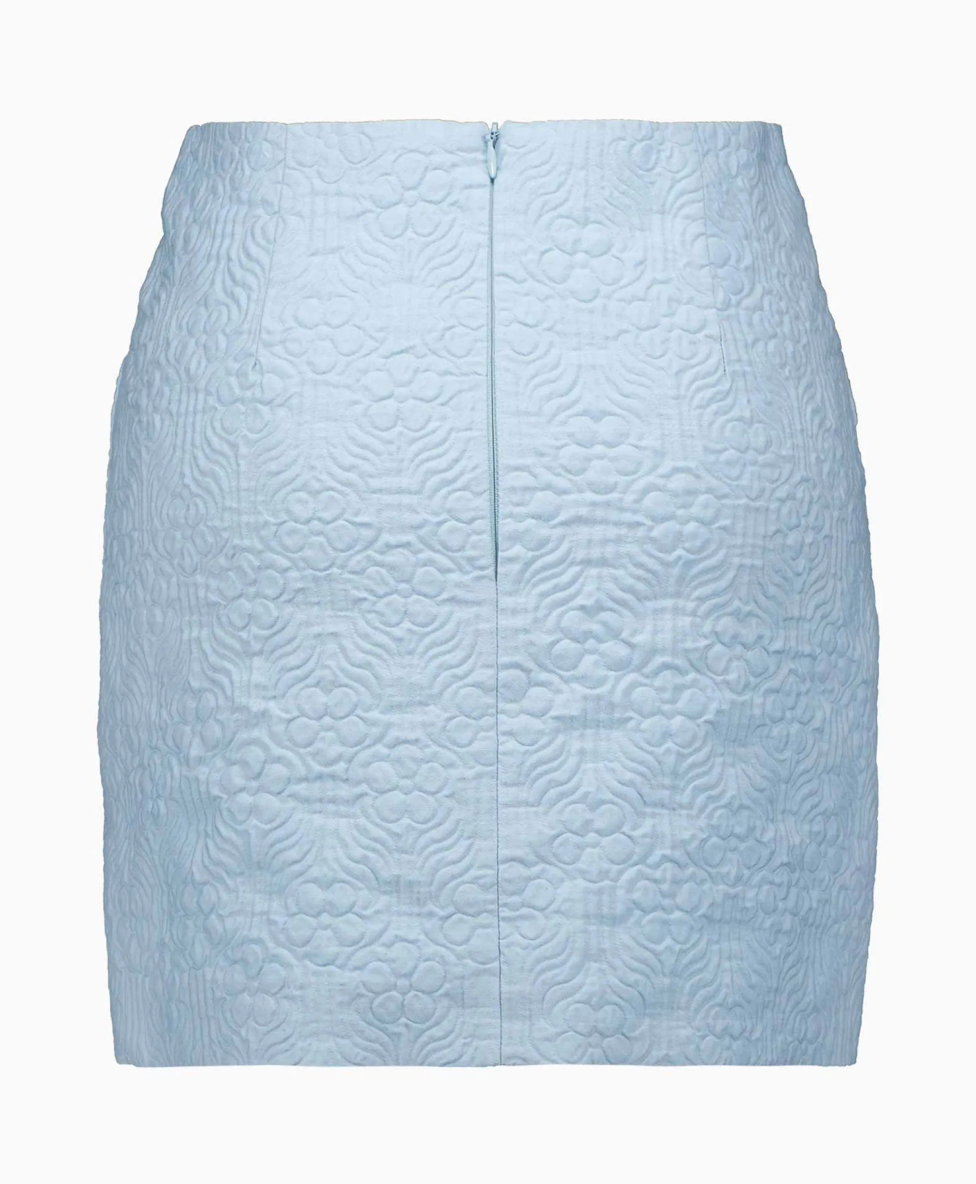 Róhe Rohe Minirok Short Jacquard Skirt Blauw*Dames Rokken