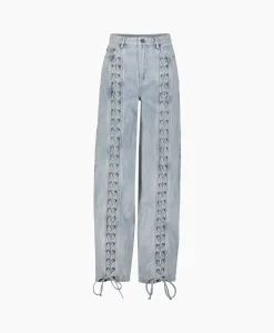 Rotate Jeans Denim Laced Legj Blauw*Dames Broeken