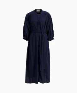 Sea Me Happy Maxi Jurk Balloon Long Double Layered Donker Blauw*Dames Jurken