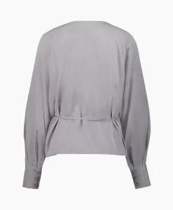 Selected Femme Blouse Jolie Ls Wrap Top Ex Grijs*Dames T-Shirts & Tops