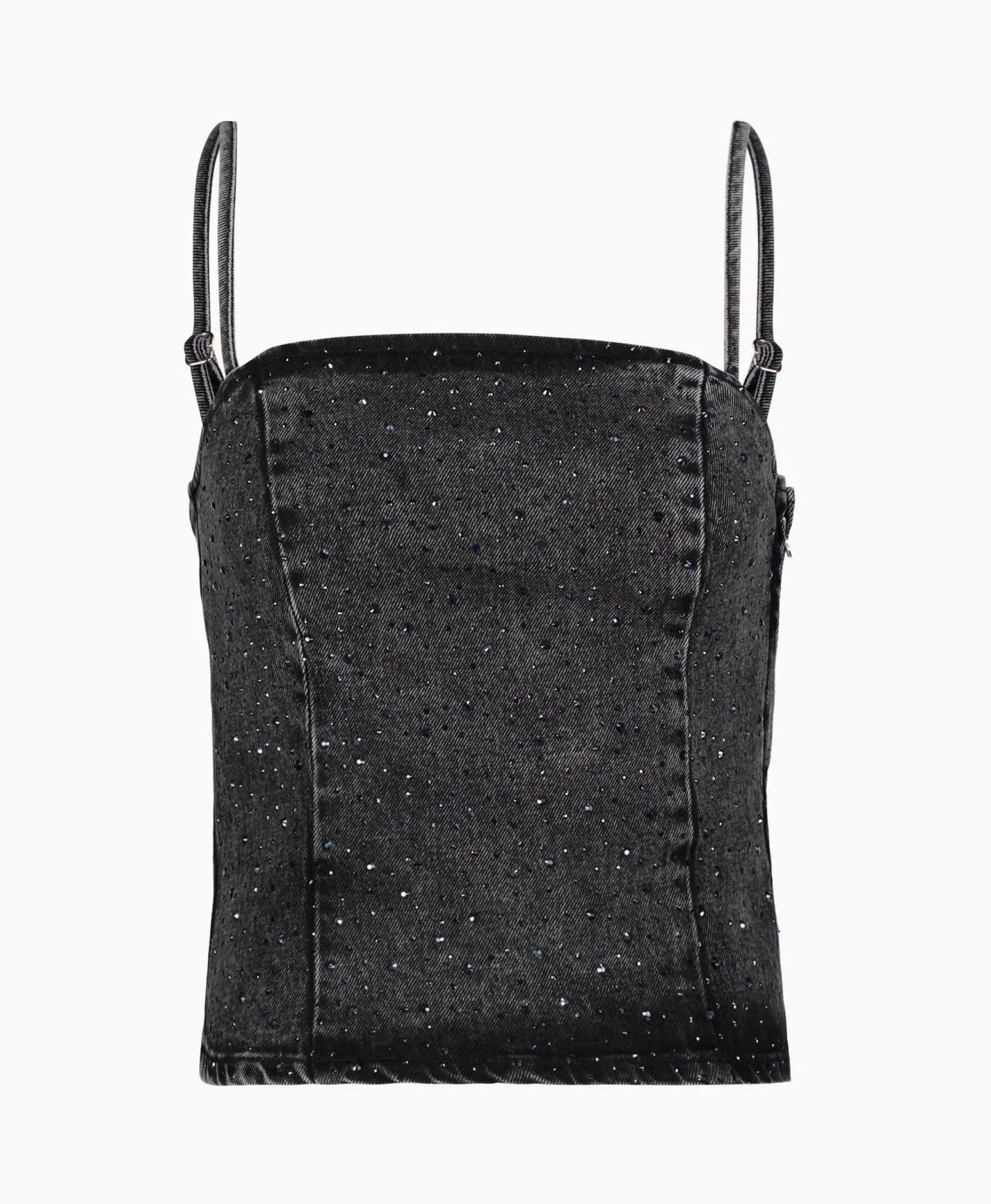 Selected Femme Top Doa-Dia Sl Denim Ex Grijs*Dames T-Shirts & Tops