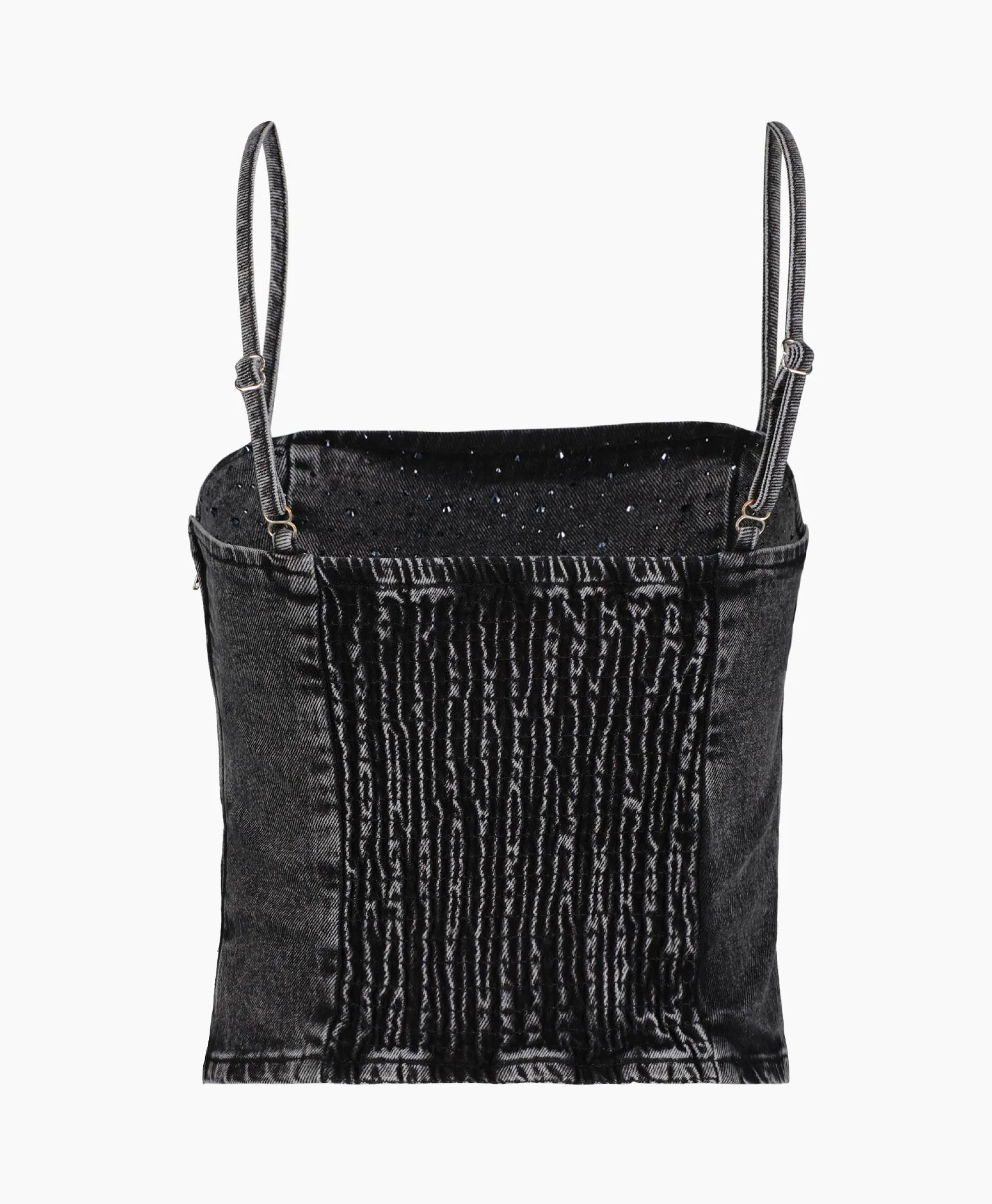 Selected Femme Top Doa-Dia Sl Denim Ex Grijs*Dames T-Shirts & Tops