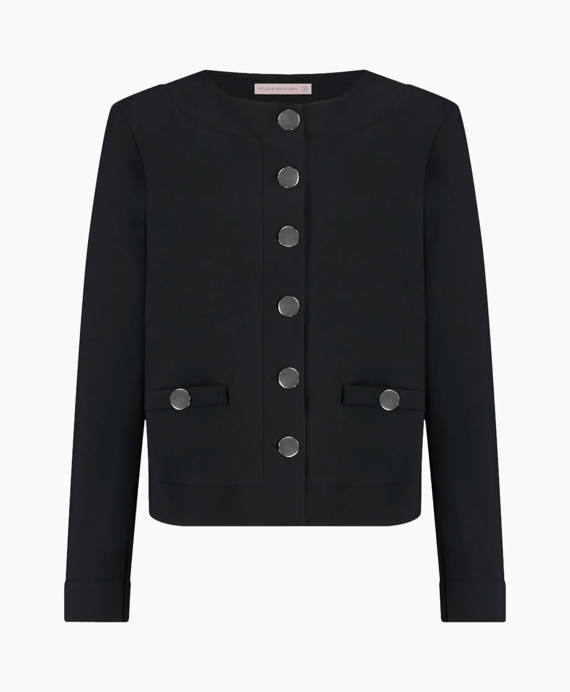 Studio Anneloes Blazer Janet Bonded Zwart Dessin*Dames Blazers