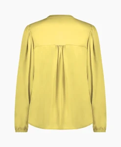Studio Anneloes Blouse Birdie Ls Satin Geel*Dames Blouses