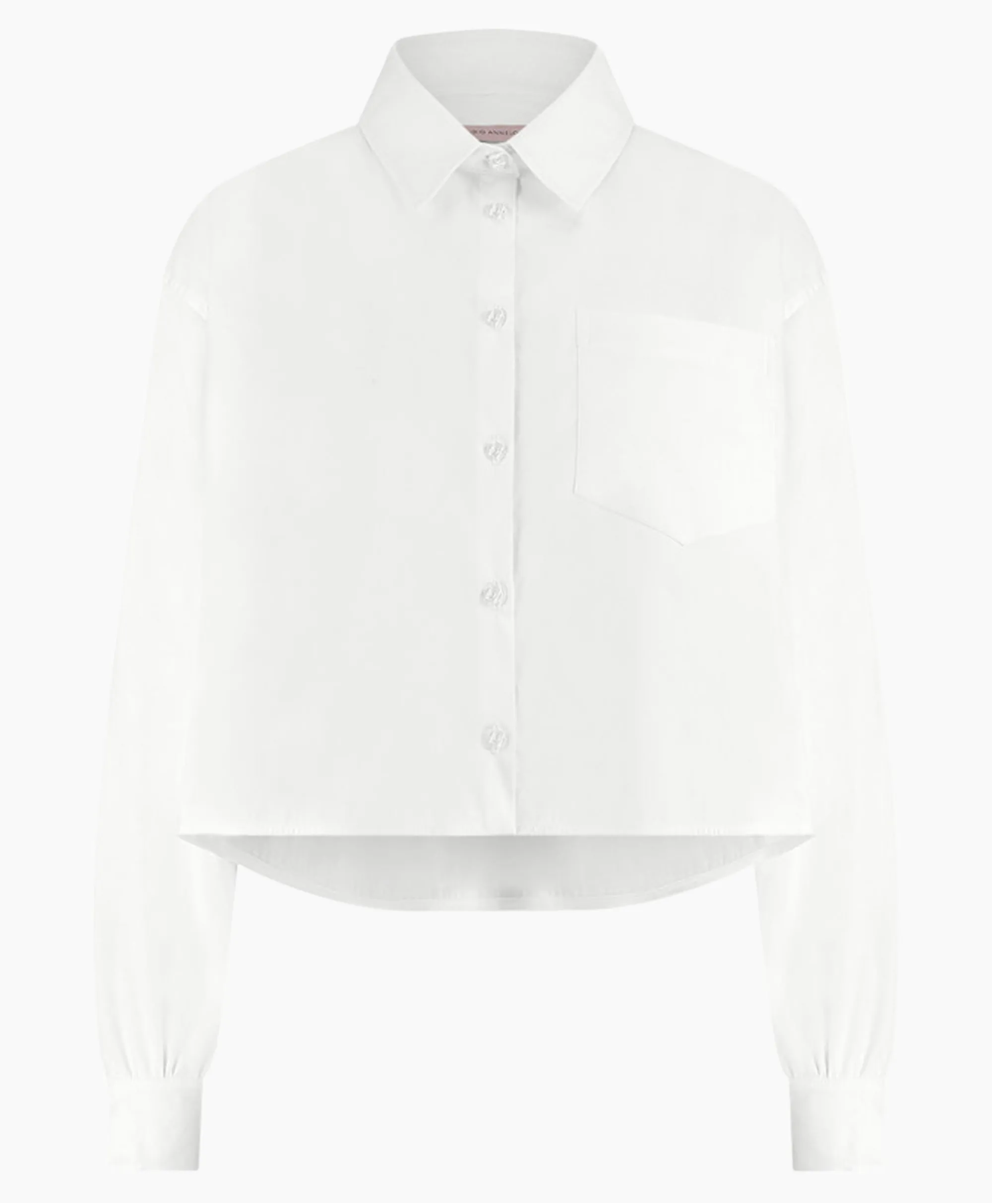 Studio Anneloes Blouse Dion Cropped Poplin Wit*Dames Blouses