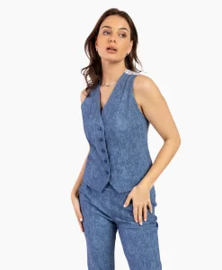 Studio Anneloes Gilet Bruno Jeans*Dames Gilets